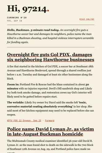 Curbwire — a neighborhood edition